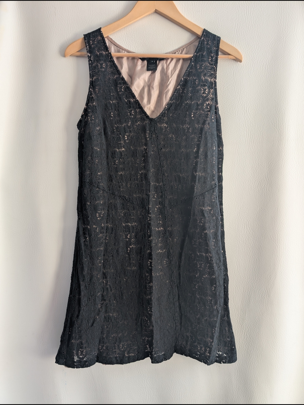 Marc By Marc Jacobs Rhiannon Black Lace V-Neck Mini Dress Sleeveless Lined - M
